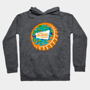 Vintage Nesbitt's Psychedelic Orange Soda Bottlecap Hoodie